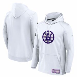 Boston Bruins Hockey Fights Cancer White Hoodie NWT
